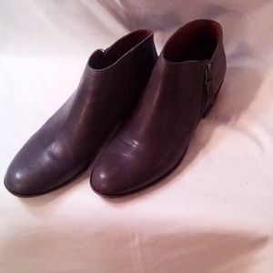 Women's gray dress up ankle boots